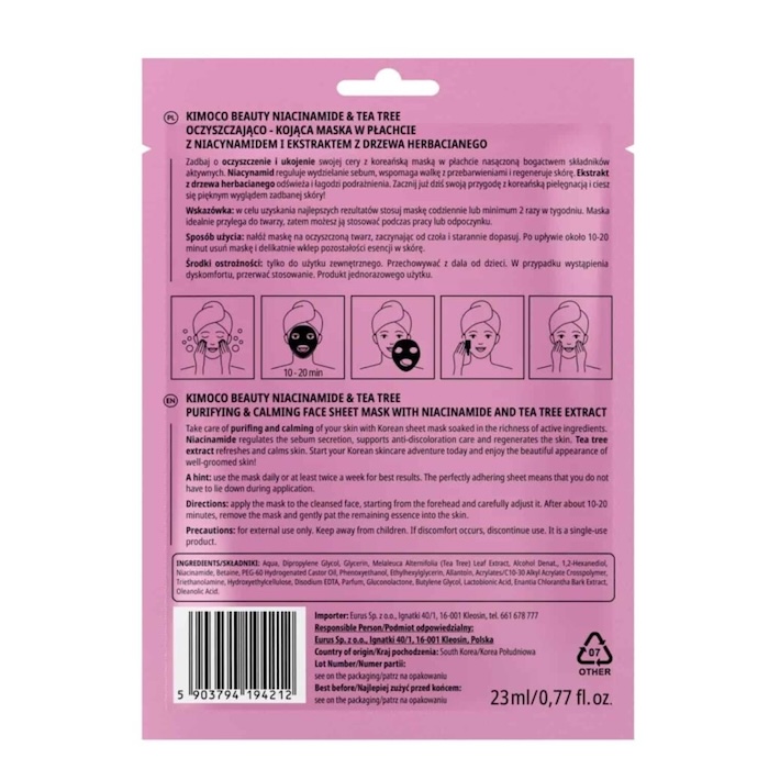 Beauty Face Mask - Niacinamide & Tea Tree - Figura 3